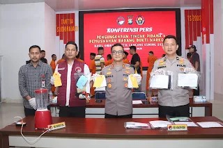 Polres Inhil Ungkap 25 Pengedar Narkoba dalam Operasi Antik 2024, Ratusan Gram Sabu Dimusnahkan