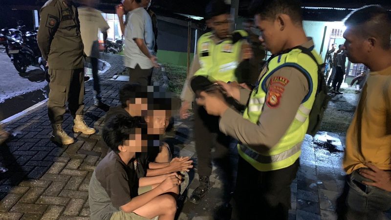 Tujuh Orang Anak-anak Dibawah Umur Diamankan Tim Patroli Sat Samapta Polres Muba Diduga Terlibat Tawuran