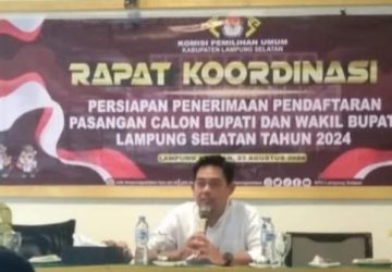 KPU Lamsel Gelar Rakor Persiapan Penerimaan Paslon Bupati dan Wakil Bupati Tahun 2024