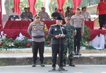 Polres Lampung Selatan Gelar Simulasi Sispamkota OPS Mantap Praja Krakatau 2024