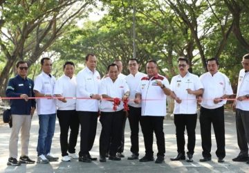 Dibangun PT Wong Coco, Gapura Kampung Jumbara Diresmikan Bupati Lampung Selatan
