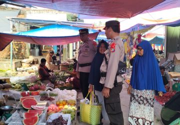 Begini Cara Personil Polsek Kempas, Ajak warga Sukseskan Pilkada Damai 2024