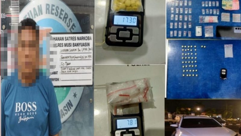Satres Narkoba Polres Muba Berhasil Amankan Tersangka HS Beserta Barang Bukti