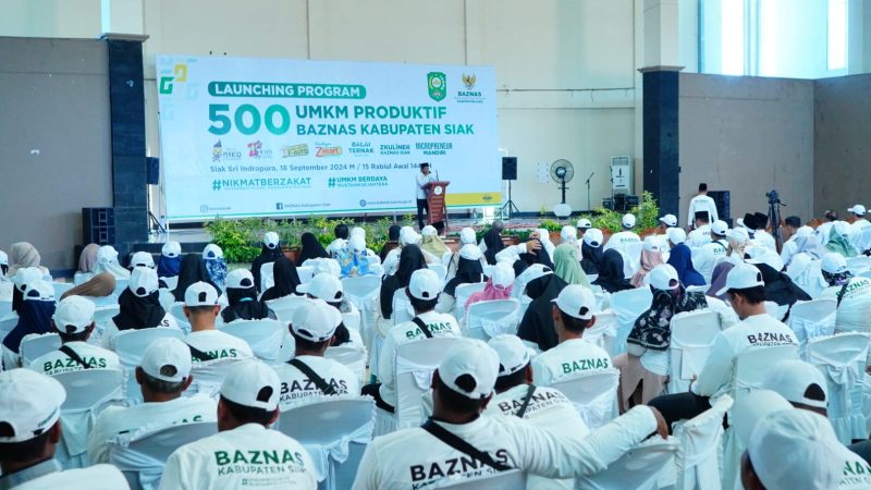 Dukung Pertumbuhan Ekonomi, BAZNAS Siak Luncurkan 500 UMKM