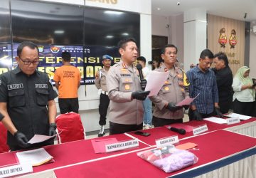 Kapolresta Barelang Gelar Konferensi Pers Ungkap Kasus Persetubuhan Terhadap Anak di Bawah Umur, Pelaku Ayah Tiri Korban