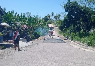 Progres Pembangunan Jalan Lapen Desa Sumber Nadi Hampir Rampung, Diharapkan Tingkatkan Perekonomian Warga