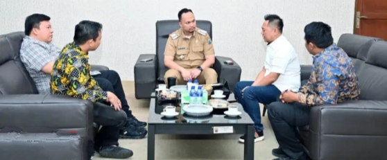 Plt Bupati Pandu Kesuma Dewangsa Terima Audiensi BPC HIPMI Lampung Selatan