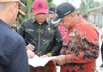 Ditinjau Bupati, Jalan Dusun Parmosari 1 Desa Haduyang Kecamatan Natar Akan Dibangun