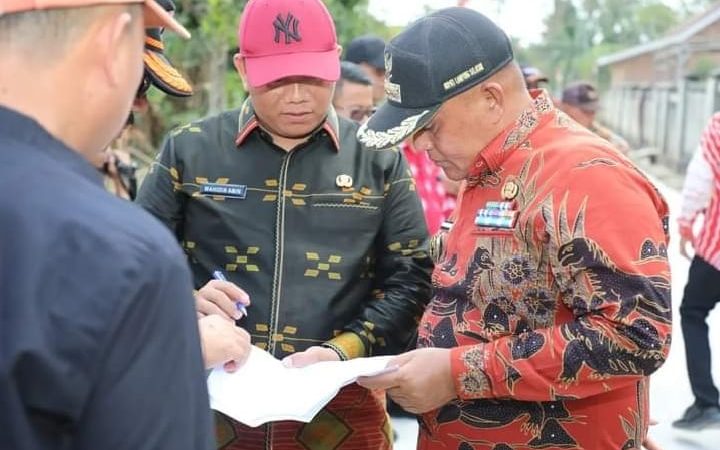 Ditinjau Bupati, Jalan Dusun Parmosari 1 Desa Haduyang Kecamatan Natar Akan Dibangun