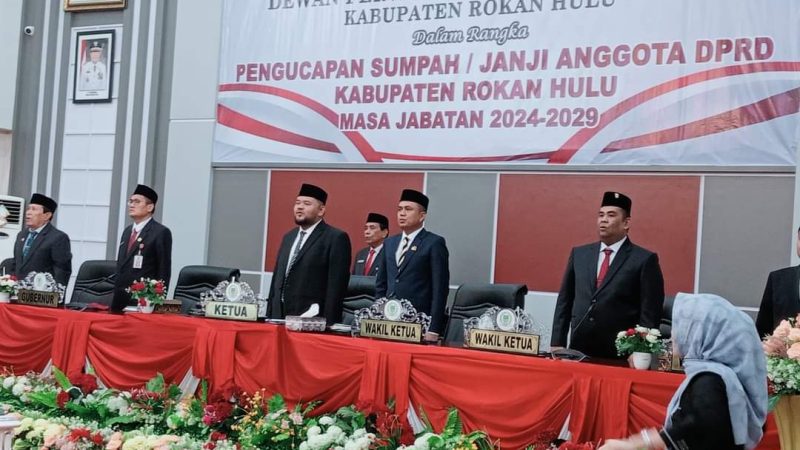 45 Anggota DPRD Rohul 2024-2029 Resmi Dilantik, Ini Daftar Namanya