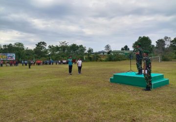 Semarakan HUT TNI ke-79 Tahun Yonif 141/AYJP Gelar Pertandingan Bola Kaki Danyon Cup