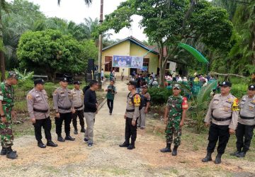 Polsek Kempas, Koramil 03 Tempuling Amankan Kampanye, Pastikan Demokrasi Lancar