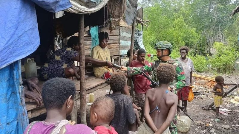 Satgas Yonif 141/AYJP Patroli Rutin di Merauke Papua Berikan Rasa Aman