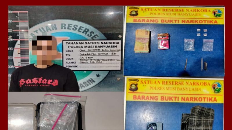 Satres Narkoba Polres Muba Berhasil Mengamankan Pelaku Pengedar Narkotika Jenis Sabu