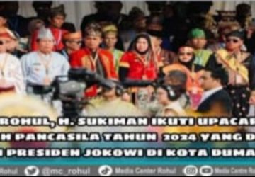 Bupati Rohul Ikuti Upacara Peringatan Harlah Pancasila di Dumai Bersama Presiden