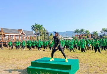 Tingkatkan Kesehatan dan Fisik ,Kodim 0417/Kerinci melaksanakan kegiatan olahraga bersama