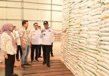 Pj Gubri Bersama Pjs Bupati Bengkalis Tinjau Gudang Bulog, Stok Beras Sampai Akhir Tahun Sudah Terpenuhi