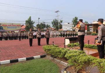 Kapolres Muba Memimpin Langsung Apel Serah Terima Jabatan di Lapangan Mapolres Muba