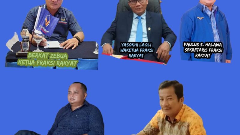 Luar Biasa!! Tiga Partai Gabungan DPRD Kabupaten Nias Bentuk Fraksi Rakyat