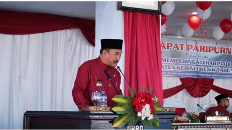 PJ Bupati Asraf Hadiri Rapat Paripurna HUT Kerinci ke-66 tahun 2024