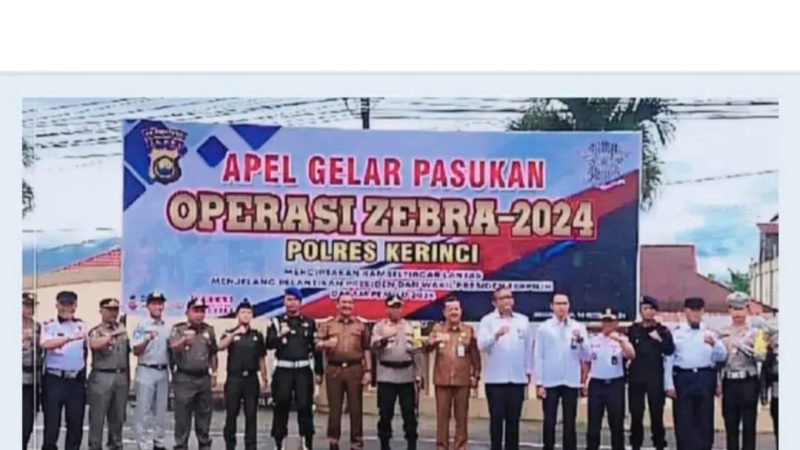 Pj Bupati Kerinci Asraf Menghadiri Apel Pergelaran Pasukan Operasi Zebra di Polres Kerinci