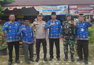 Kapolsek Kempas bersama Forkopimcam Hadiri Upacara Hari Korpri ke-53 di SMA Negeri Dharma Pendidikan