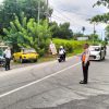 Dishub Kampar Turunkan 5 Personil Amankan Lalu Lintas Pada Simulasi Pemungutan dan Perhitungan Suara KPU
