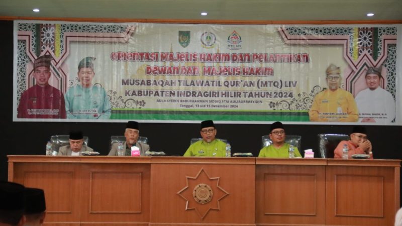 Jelang Persiapan MTQ Ke-54, Di Kecamatan Enok Pemkab Inhil Gelar Orientasi Dewan Hakim