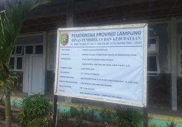 Konstruksi Bidang SMA Negeri 1 Kecamatan Natar Kabupaten Lamsel yang dikerjakan Oleh CV Gadila Permata diduga Tidak Sesuai Bestek