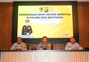 Wakapolres Muba Pimpin Langsung Kegiatan Pengecekan Senpi yang Dipegang Oleh Personil Jajaran Polres Muba
