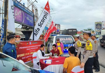 Cek Kesehatan Sopir Kendaraan Angkutan, dan Arahan dan Pesan Kasat Lantas Polres Inhu