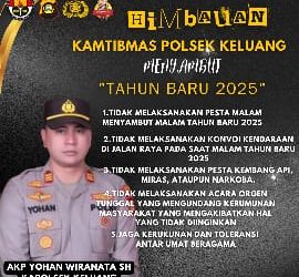 Kapolsek Keluang : Mari Jaga Kondusifitas Wilayah Jelang Tahun Baru 2025