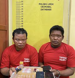 Polsek Lirik Berhasil Tangkap Dua Residivis Narkotika, Sita 13,55 Gram Sabu