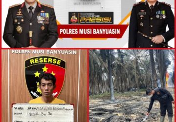 Polsek Keluang Tangkap Tersangka Kebakaran Sumur Minyak Ilegal di Muba