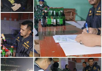 Razia Gabungan Satpol PP Inhu Berhasil Amankan Ekstasi dan Puluhan Botol Miras Jelang Ramadhan
