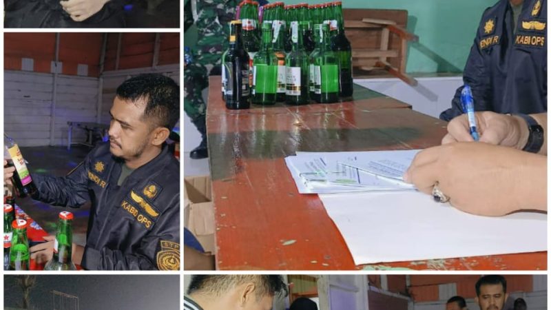 Razia Gabungan Satpol PP Inhu Berhasil Amankan Ekstasi dan Puluhan Botol Miras Jelang Ramadhan