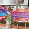Jelang Hari Pelantikan Bupati Marhaen Djumadie dan Wakil Bupati Try Handy Saputro Kabupaten Nganjuk, Berjejer&nbsp; Karangan Bunga Ucapan Selamat dan Sukses