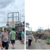 Rem Blong Mobil Hilang Kendali, Alat Berat Terguling, Timpa Pemotor 1 Meninggal 3 Terluka