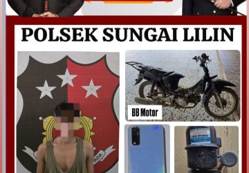 Kapolsek Sungai Lilin Berhasil Menangkap Seorang Pria DAA Pelaku Pencuri Pompa Air Dan Sepeda Motor