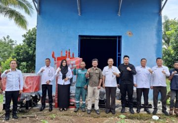 Lapas Muara Enim Terima Mesin Pembuatan Paving Blok dari PT PLN Nusantara Power Bukit Asam