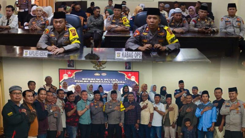 Polres Kerinci dan Wartawan Gelar Buka Puasa bersama Kapolri Secara Virtual