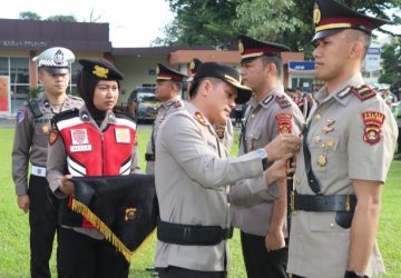 Kapolres Muara Enim Pimpin Upacara Sertijab dan Pelantikan Kapolsek