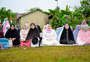 Bupati Bengkalis Laksanakan Shalat Idul Fitri 1446 H/2025 M, di Lapangan Bola Kaki Dusun Sialang Rimbun, Muara Basung