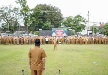 Bupati H M Toha Pimpin Langsung Apel Gabungan dan Halal Bihalal Setelah Libur Lebaran