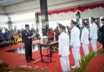 Bupati H M Toha Lantik Kades Antar Waktu dan Pj Kades Dalam Kabupaten Muba