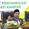 Rapat Paripurna Istimewa, DPRD Kampar Dengar Pidato Bupati dan Wakil Bupati Penyampaian Visi dan Misi