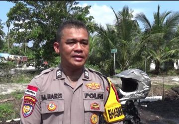 Bhabinkamtibmas Desa Pambang Baru Imbau Warga Tidak Bakar Lahan Antisipasi Karhutla