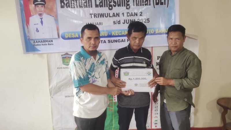 Wujud Komitmen Sosial, Koto Baru Sukses Salurkan BLT-DD untuk Dua Triwulan