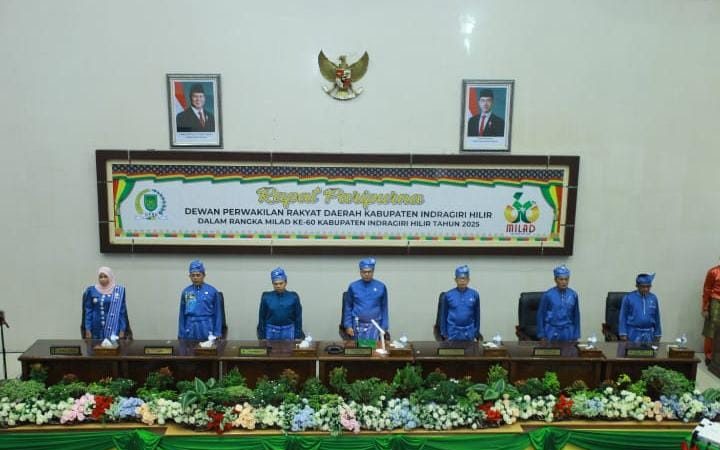 DPRD Gelar Rapat Paripurna Milad ke-60 Tahun, Mewujudkan Kabupaten Indragiri Hilir yang Berinovasi dan Berdaya Saing