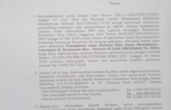 Sangat Disayangkan, Proyek Pembangunan Jalan Lasarasiwalubanua-Lewuoguru II Kec.Ma’u Diduga Adanya Indikasi Korupsi